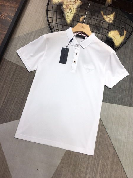 prada polo衫 2021新款 普拉達高品質翻領短袖polo衫 MG0519款