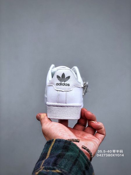 adidas superstar 2021新款 愛迪達貝殼頭金屬色鏈條女生板鞋