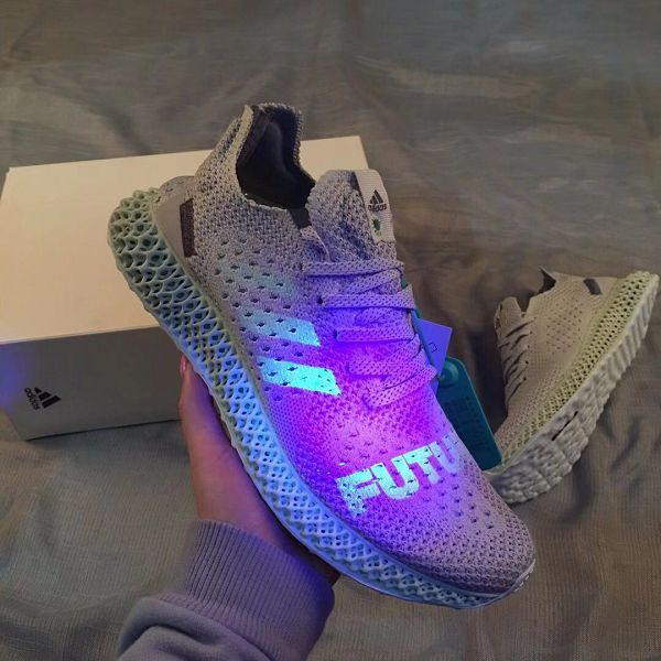 Adidas FutureCraft 4D x Invincible 台灣潮流店鋪聯乘 2019新款 彩虹夜光男生慢跑鞋