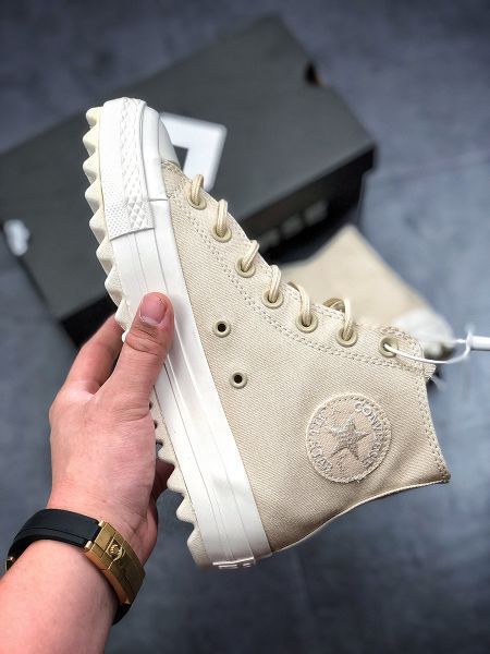 Converse Womens Chuck Taylor All Star Lift Ripple Ox 2020新款 增高厚底波紋女子帆布鞋