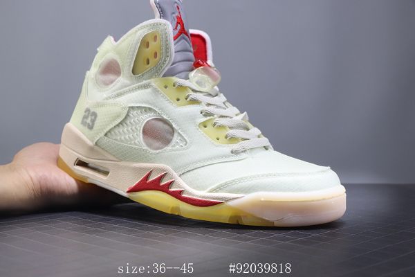 Off White x Nike Air Jordan 5 2020新款 OW聯名AJ5男女生籃球鞋