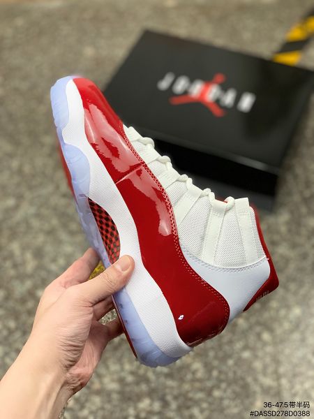 Air Jordan 11 2022新款 喬丹11代男女款高幫櫻桃紅籃球鞋