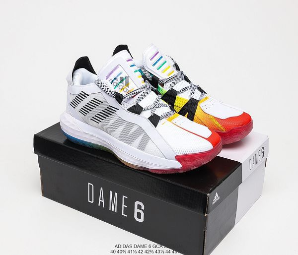 Adidas Dame 6 GCA 2021新款 中幫緩震復古男款休閑文化籃球鞋