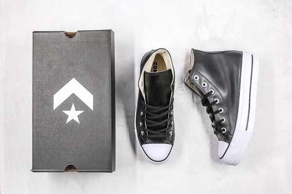 Converse Chuck Taylor All Star 2020新款 增高厚底皮面女子板鞋