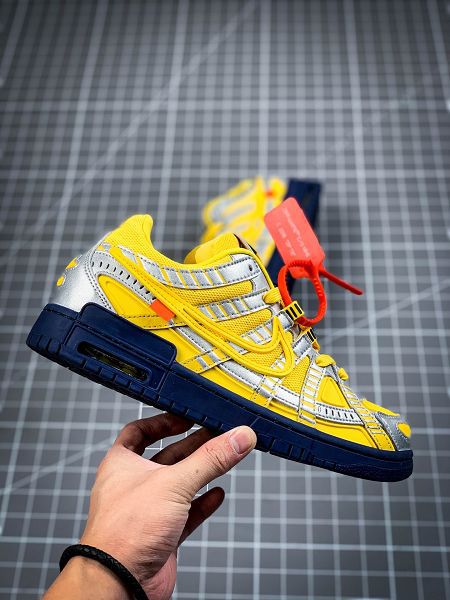 Off-White x Nike Air Rubber DunkUniversity Gold2.0 2020新款 橡膠扣籃球系列男生低幫休閒板鞋 帶半碼