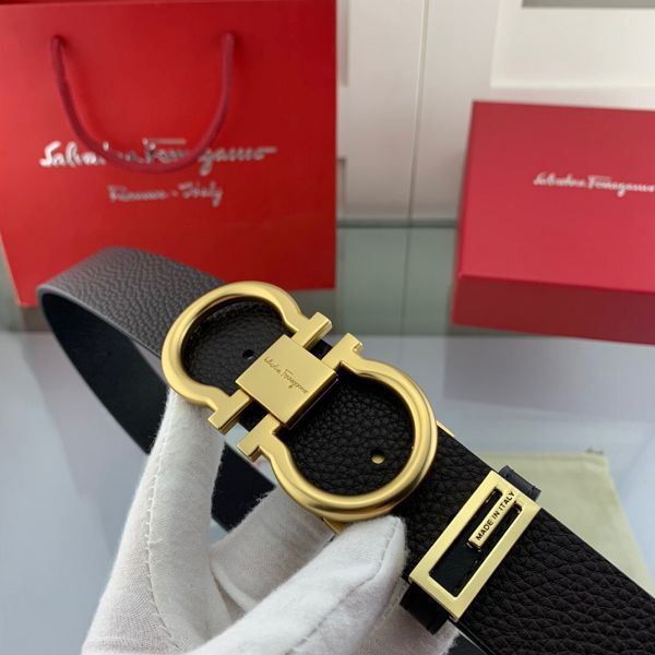 salvatore ferragamo皮帶 菲拉格慕2020新款 HF202027牛皮荔枝紋時尚腰帶