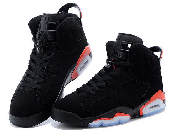 air jordan 6 retro Black Infrared喬丹6代3M反光時尚經典情侶款籃球鞋 黑紅色