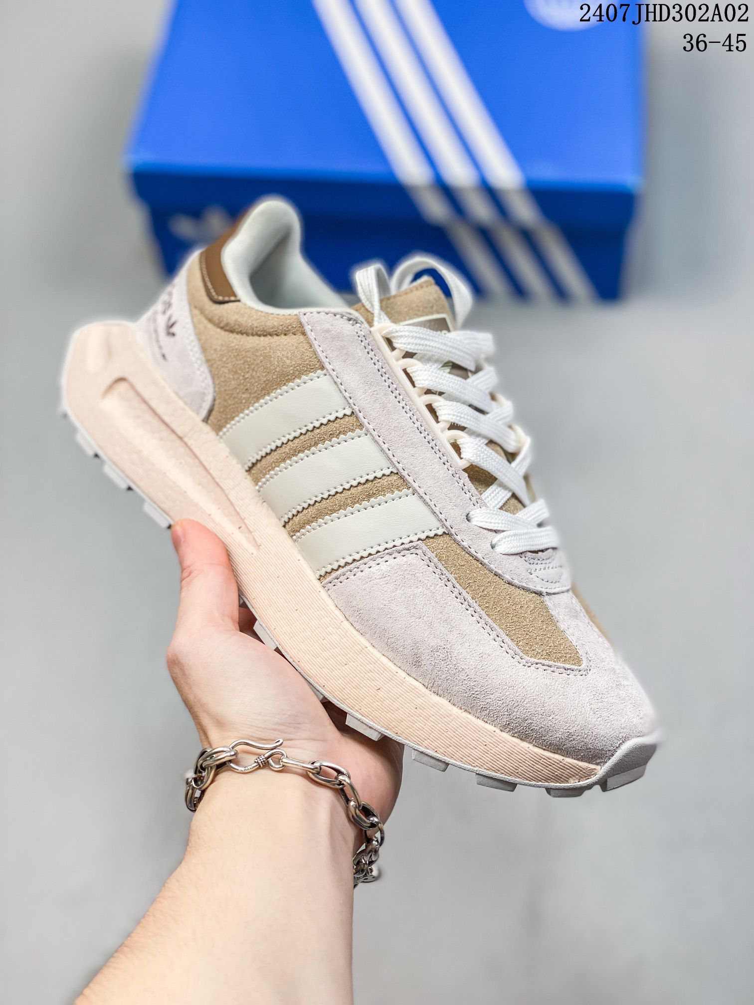 Adidas Originals Retropy Boost E5系列復古賽車原型一代系列 2024新款情侣鞋 爆米花緩震休閒運動慢跑鞋