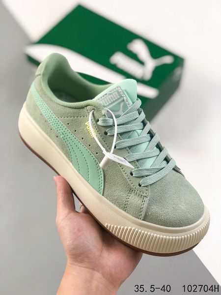 PUMA SMASH v2 VULC CV 2023新款 厚底皮面女款休閒板鞋