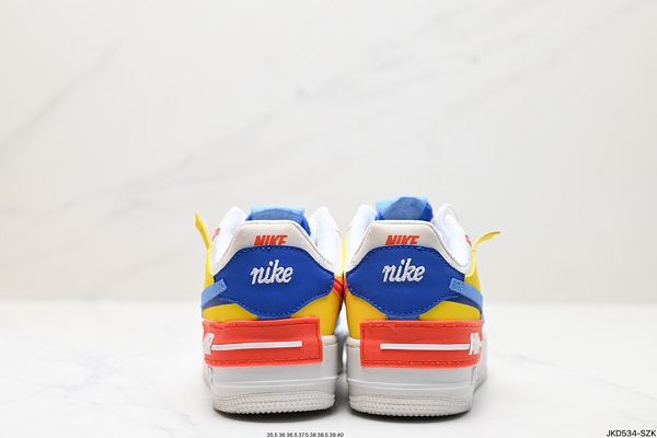 NIKE WMNS Air Force 1 Shadow 2024全新少女系解構主義設計 馬卡龍空軍一號輕量增高低幫百搭板鞋