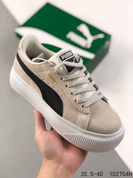 PUMA SMASH v2 VULC CV 2023新款 厚底皮面女款休閒板鞋