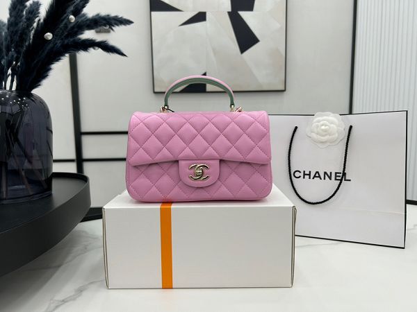 chanel包包 香奈兒2023新款手提包 DSAS2431拼色羊皮單肩斜挎包