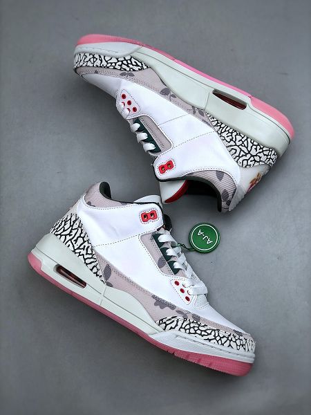 Air Jordan 3 Retro Wings 2024新款男女生爆裂紋運動籃球鞋