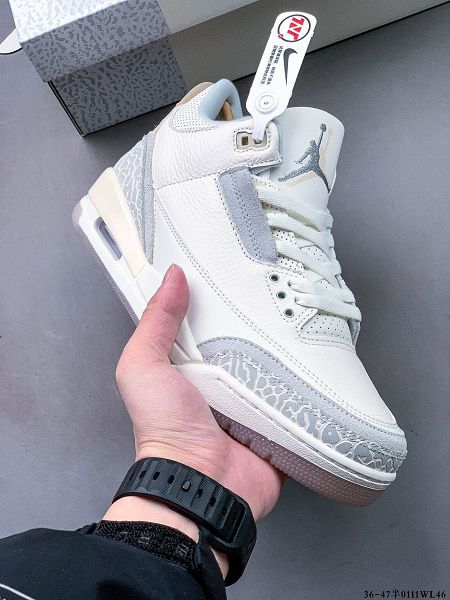 Air Jordan 3 Retro 電繡鞋舌飛人刺繡版 2024全新男女款籃球鞋