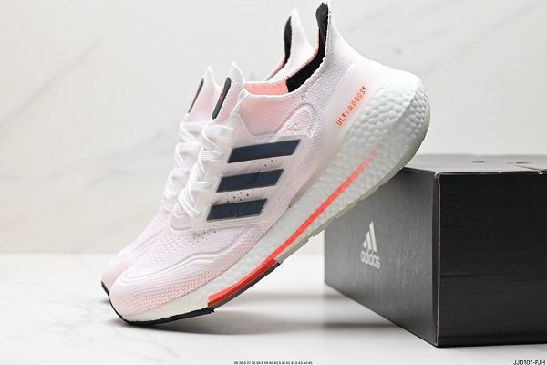 adidas Ultra Boost 2021」BlackWhite UB2021版7.0 襪套式針織鞋面休閒運動慢跑鞋 2024新款男女鞋