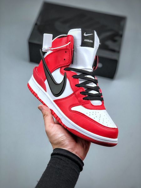 AMBUSH x Nike Dunk High 皮革熒光大鈎 扣籃系列 2023最新男女款高幫休閒運動板鞋