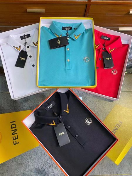 fendi polo衫 2021新款 芬迪翻領短袖polo衫 MG0320款