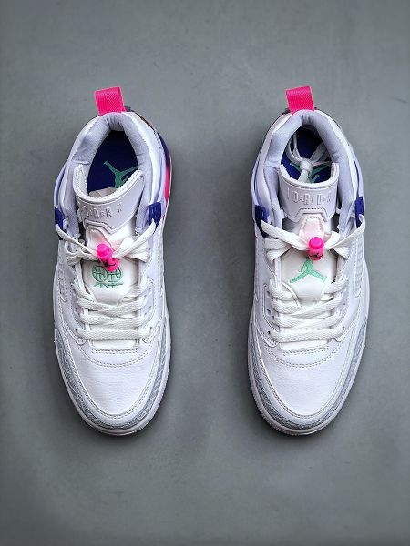 Nike Air Jordan Spizike Low White Obsidian 2024新款男女生混合系列低幫休閒運動文化籃球鞋 白藍粉色