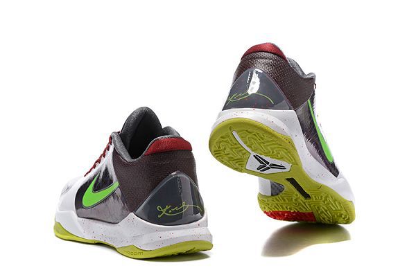 nike zoom kobe 5 科比新配色复刻战靴 时尚低帮男生球鞋 白绿色