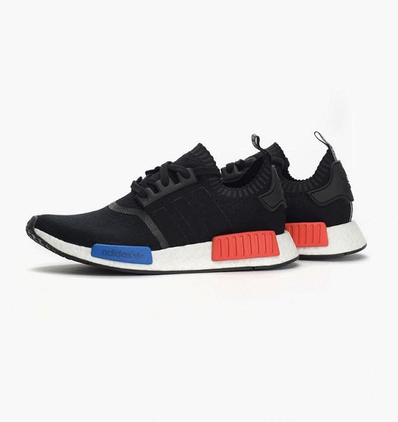 adidas nmd runner primeknit boost限量版 陳奕迅上腳款 三葉草針織透氣時尚情侶鞋 黑色 