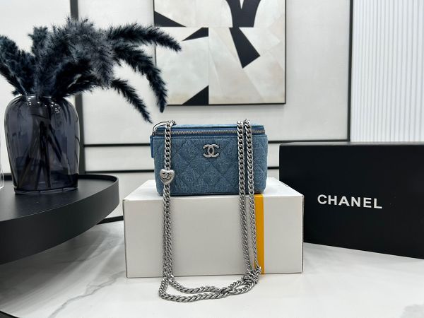 chanel包包 香奈兒2023新款手提包 DSAP3204愛心球牛仔單肩斜挎包