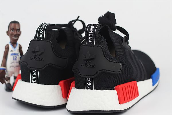 adidas nmd runner primeknit boost限量版 陳奕迅上腳款 三葉草針織透氣時尚情侶鞋 黑色 