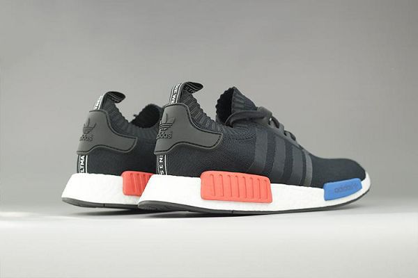 adidas nmd runner primeknit boost限量版 陳奕迅上腳款 三葉草針織透氣時尚情侶鞋 黑色 