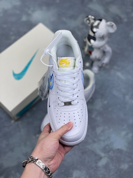 Nike Air Force 1 '07 Low BAPE聯名-彩勾 2024全新男女款低幫休閒鞋