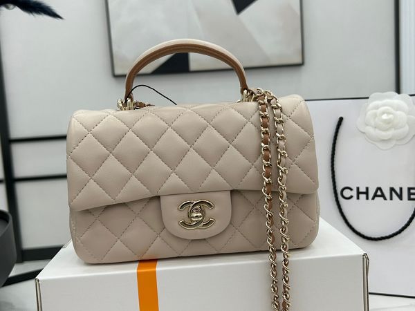 chanel包包 香奈兒2023新款手提包 DSAS2431拼色羊皮單肩斜挎包