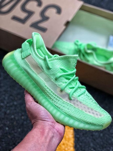 Adidas Yeezy Boost 350 V2 2020新款 爆米花夜光椰子情侶款慢跑鞋