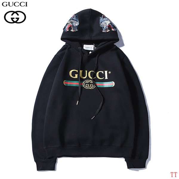 gucci衣服 2019新款 经典款狼头刺绣男生连帽长袖卫衣